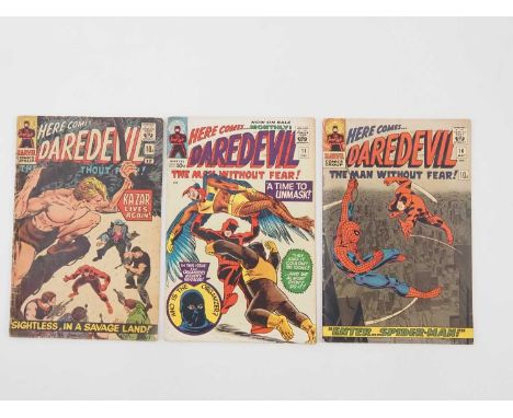 DAREDEVIL #11, 12, 16 (3 in Lot) - (1965/1966 - MARVEL - UK Price Variant) - Includes the first appearances of the Plunderer 