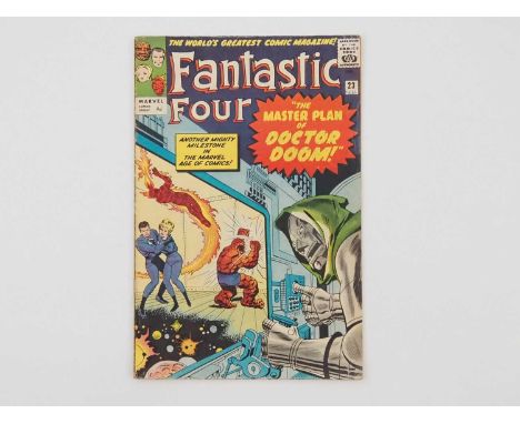 FANTASTIC FOUR #23 (1964 - MARVEL - UK Price Variant) - "The Master Plan of Doctor Doom!" with cover and interior art by Jack