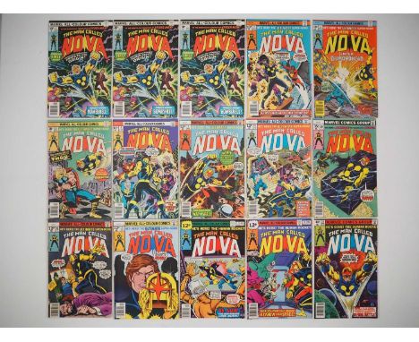 NOVA #1(x3), 2, 3, 4, 6, 7, 10, 19, 20, 21, 23, 24, 25 (15 in Lot) - (1976/1979 - MARVEL - US & UK Price Variant) - Includes 