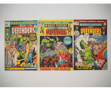 MARVEL FEATURE #1, 2, 3 (3 in Lot) - (1971/1972 - MARVEL) - The first, second & third team appearances (and origin) of the De