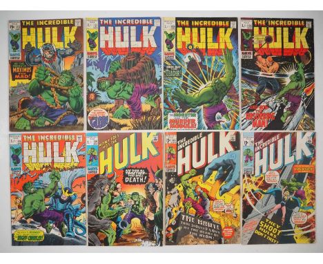 INCREDIBLE HULK #119, 121, 123, 125, 126, 139, 140, 142 (8 in Lot) - (1969/1971 - MARVEL - US & UK Price Variant) - Includes 