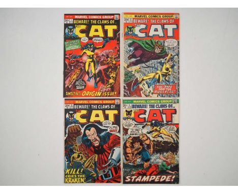 BEWARE THE CLAWS OF THE CAT #1, 2, 3, 4 (4 in Lot) - (1972/1973 - MARVEL) - Includes the first appearance and origin of The C