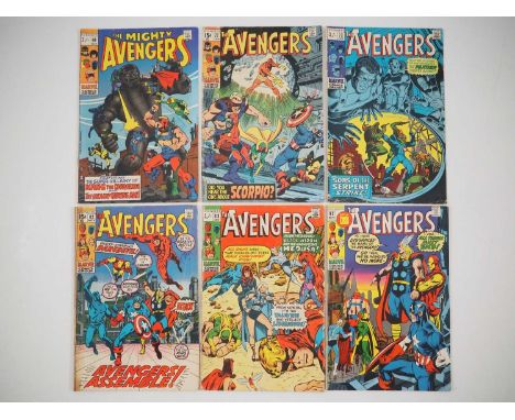 AVENGERS #69, 72, 73, 82, 83, 92 (6 in Lot) - (1969/1971 - MARVEL - US & UK Price Variant) - Includes the first appearance of