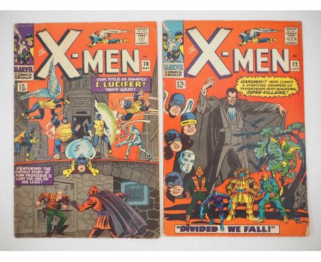 X-MEN #20 & 22 (2 in Lot) - (1966 - MARVEL - US & UK Price Variant) - Includes the third appearance of the Blob + the origin 