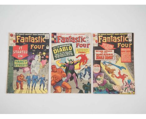 FANTASTIC FOUR #29, 30, 31 (3 in Lot) - (1964 - MARVEL - UK Price Variant) - Includes the first appearances of Diablo & Dr. F