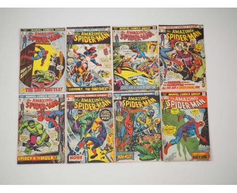 AMAZING SPIDER-MAN #115, 116, 117, 118, 119, 120, 124, 128 (8 in Lot) - (1972/1974 - MARVEL - US & UK Price Variant) - Includ