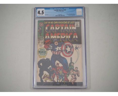 CAPTAIN AMERICA #100 - (1968 - MARVEL) - GRADED 4.5(VG+) by CGC - Classic Jack Kirby cover + KEY issue + Captain America's or