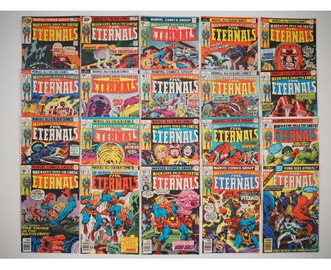 THE ETERNALS #1 to 19 + KING-SIZE ANNUAL #1 (20 in Lot) - (1975/1978 - MARVEL - UK & US Price Variant) - Full complete run of