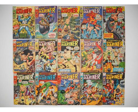 SUB-MARINER #23, 24, 25, 26, 27, 28, 29, 30, 31, 32, 33, 34, 35, 36, 37 (15 in Lot) - (1970/1971 - MARVEL - US & UK Price Var