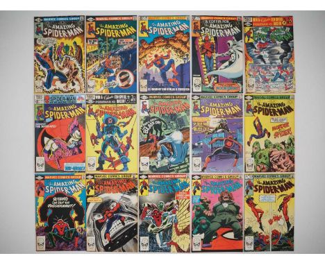 AMAZING SPIDER-MAN #215, 216, 218, 220, 222, 223, 225, 226, 227, 228, 229, 230, 231, 232, 233 (15 in Lot) - (1981/1982 - MARV