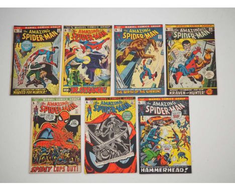AMAZING SPIDER-MAN #108, 109, 110, 111, 112, 113, 114 (7 in Lot) - (1972 - MARVEL - UK Price Variant) - Includes the first ap