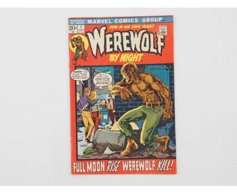 WEREWOLF BY NIGHT #1 (1972 - MARVEL) - The first Werewolf By Night solo title series continued from Marvel Spotlight #4 - Cov