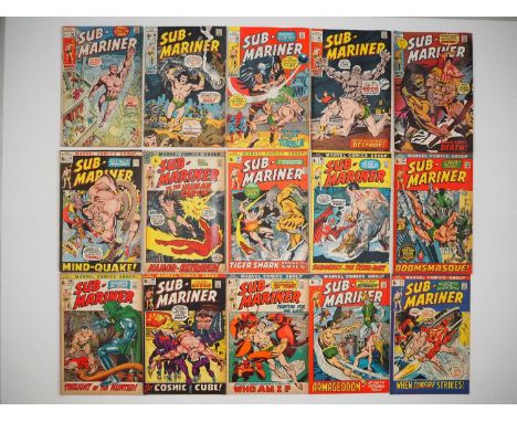 SUB-MARINER #38, 39, 40, 41, 42, 43, 44, 45, 46, 47, 48, 49, 50, 51, 52 (15 in Lot) - (1971/1972 - MARVEL - US & UK Price Var