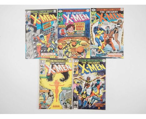 UNCANNY X_MEN #122, 123, 124, 125, 126 - (5 in Lot) - (1979 - MARVEL - US & UK Price Variant) - Includes the origin of Coloss
