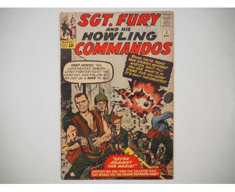 SGT. FURY AND HIS HOWLING COMMANDOS #1 (1963 - MARVEL) First appearances of Sgt. Nick Fury and his Howling Commandos ("Dum Du