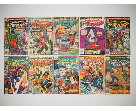 AMAZING SPIDER-MAN #158, 161, 162, 164, 165, 167, 168, 169, 171, 173 (10 in Lot - Issue #173 is a MARK JEWELLERS COPY) - (197