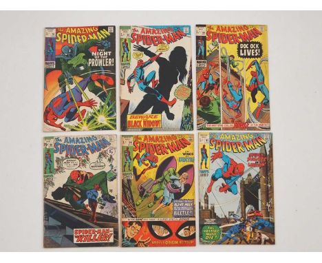 AMAZING SPIDER-MAN #78, 86, 89, 90, 94, 95 (6 in Lot) - (1969/1971 - MARVEL - US & UK Price Variant) - Includes the first app