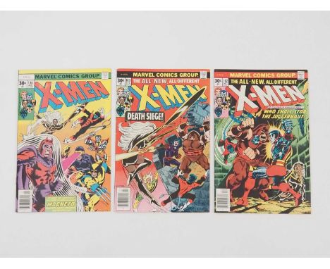 X-MEN #102, 103, 104 (3 in Lot) - (1976/1977 - MARVEL) - Includes the first battle between the Juggernaut & Colossus, the ori