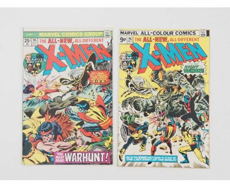 X-MEN #95 & 96 (2 in Lot) - (1975 - MARVEL - US & UK Price Variant) - Includes the third appearance of the new X-Men, the 'de