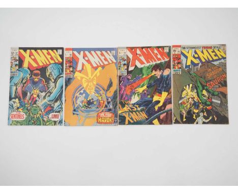 X-MEN #57, 58, 59, 60 (4 in Lot) - (1969 - MARVEL - US & UK Price Variant) - Includes the first appearance of Larry Trask, Ha
