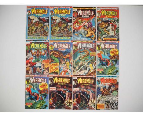 WEREWOLF BY NIGHT #2(x2), 3, 4, 6, 7, 13, 15(x2), 16(x2), 37 (12 in Lot) - (1972/1976 - MARVEL - US & UK Price Variant) - Inc