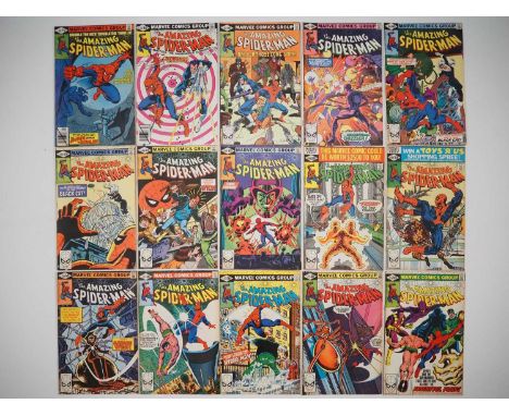 AMAZING SPIDER-MAN #200, 201, 202, 203, 204, 205, 206, 207, 208, 209, 210, 211, 212, 213, 214 (15 in Lot) - (1980/1981 - MARV