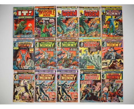 SUPERNATURAL THRILLERS #1, 2, 3(x2), 5, 7, 8(x2), 9, 10, 11, 12(x2), 13, 15 (15 in Lot) - (1972/1975 - MARVEL - US & UK Price