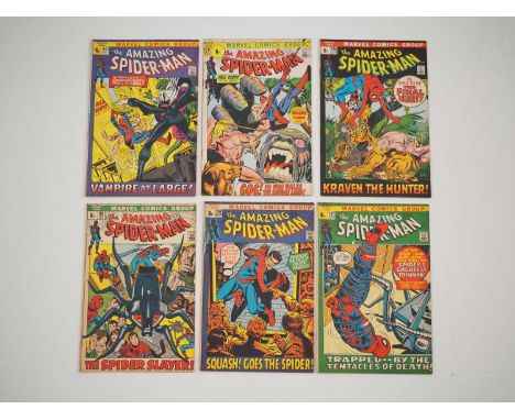 AMAZING SPIDER-MAN #102, 103, 104, 105, 106, 107 (6 in Lot) - (1971/1972 - MARVEL - UK Price Variant) - Includes  the second 