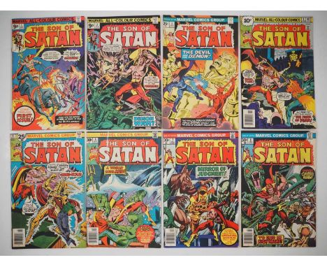 SON OF SATAN #1, 2, 3, 4, 5, 6, 7, 8 (8 in Lot) - (1975/1977 - MARVEL - US & UK Price Variant) - Full complete run of the fir