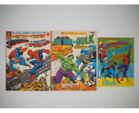 DC AND MARVEL PRESENT LOT (3 in Lot) Includes SUPERMAN VS THE AMAZING SPIDER-MAN (1976 - UK Price Variant) + SUPERMAN AND SPI