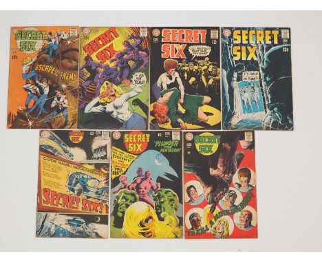 SECRET SIX #1, 2, 3, 4, 5, 6, 7 (7 in Lot) - (1968/1969 - DC) - Full complete run of the series and includes the first team a