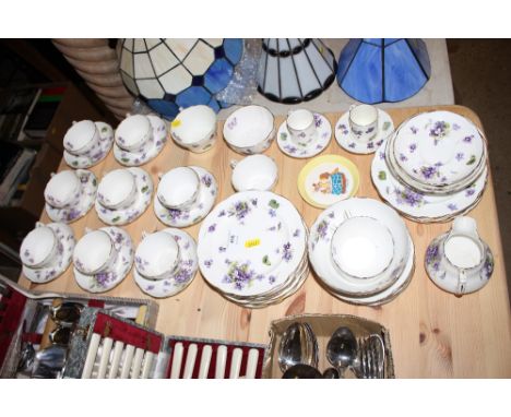 A Hammersley & Co. floral decorated teaset; together with a Wade "Lady & The Tramp" sweet tray 