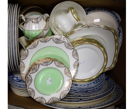 Ceramics - a Midwinter Porcelon Pomona pattern dinner service for six comprising plates, side plates, bread and butter plates