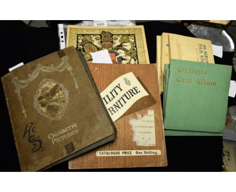Cigarette Cards - an album and others in collector's booklets, Movie Stars, Agriculture, Military, Vehicles, Wildlife, Mottos