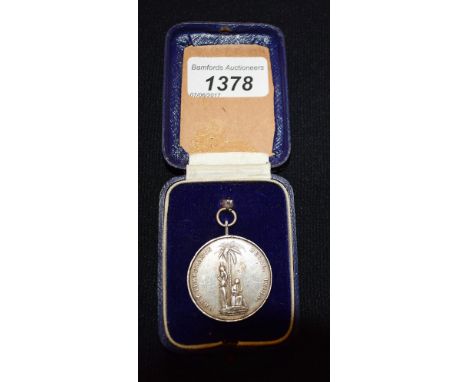 A 19th century silver Army Temperance medal, India 1897, boxed