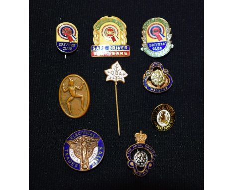 BMC enamel badges, British Legion; etc. (9)