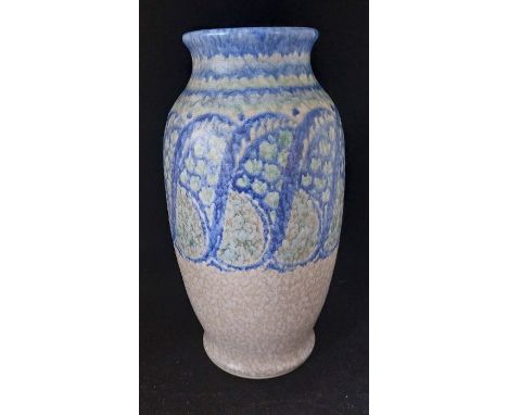 A Pilkington Royal Lancastrian Lapis Ware Vase, Gladys Rodgers and E.T. Radford back stamp, C1930's . Stands 28cm tall.Condit