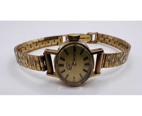 A 9ct gold Rotary cocktail watch, 18.2 grams approximate gross weight. Untested.