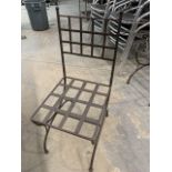 (6) Chaises patio - fer