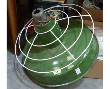 An industrial lamp