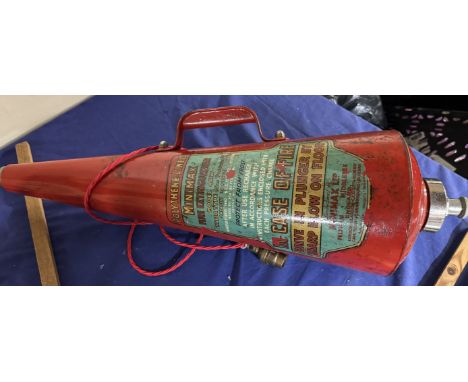 A Minimax Fire Extinguisher, converted to hold a lamp fitting