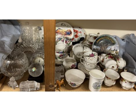 A Royal Albert Old Country Roses pattern part tea service together with a Royal Vale part tea service, another part tea servi