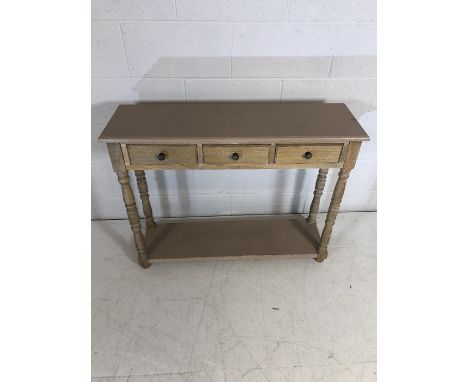 Console/hall table with three drawers and shelf under