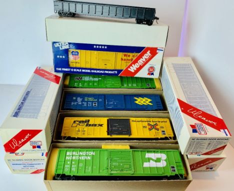 6x Weaver O Gauge Freight Goods Wagons All Boxed