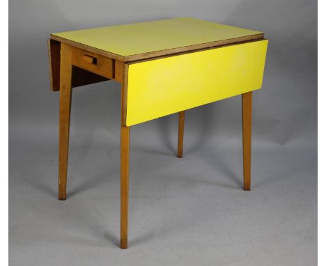 A Vintage Formica Topped Drop Leaf Kitchen Table, 76cms Wide 