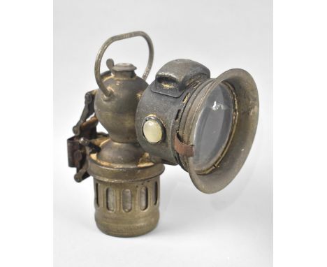 A Vintage Carbide Motorcycle Lamp 
