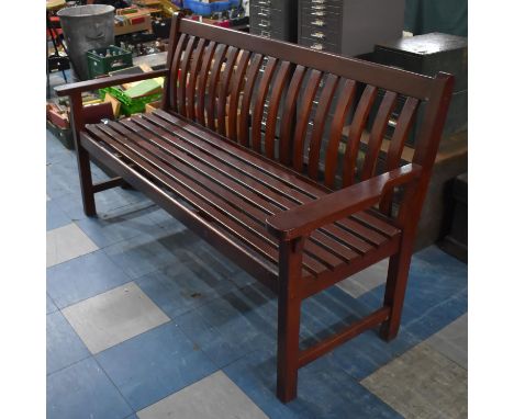 A Wooden Garden Bench, 149cms Wide 
