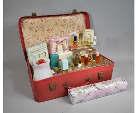 A Vintage Case Containing Various Perfumes and Soaps Etc 
