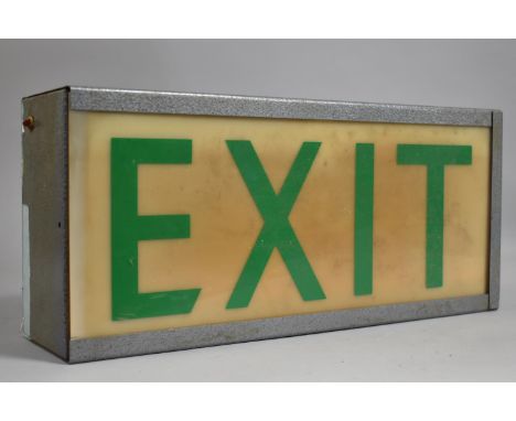 A Vintage 'Exit' Box Light (Unchecked and Untested) 