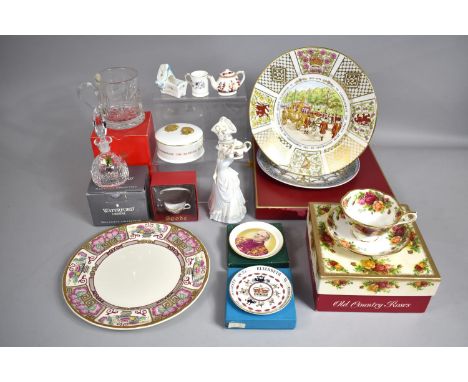 A Collection of Various Ceramics to comprise Royal Albert Old Country Rose Cabinet Cup and Saucer with Box, Various Coalport 